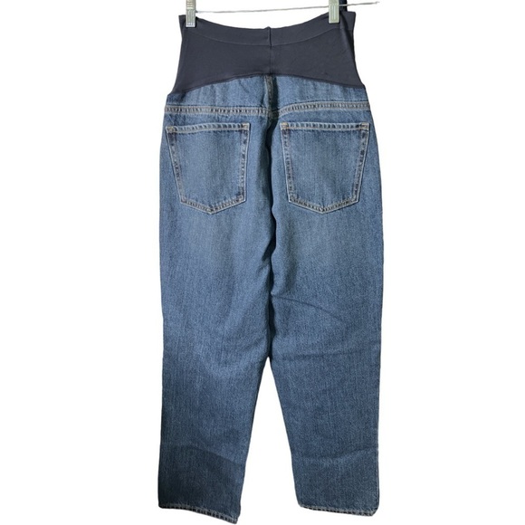 NWT Old Navy Maternity Full Panel Slouchy Straight Cropped Jeans - Picture 2 of 5